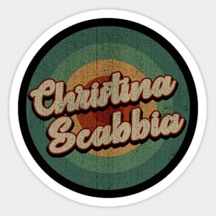 Circle Retro Vintage Christina Scabbia Sticker